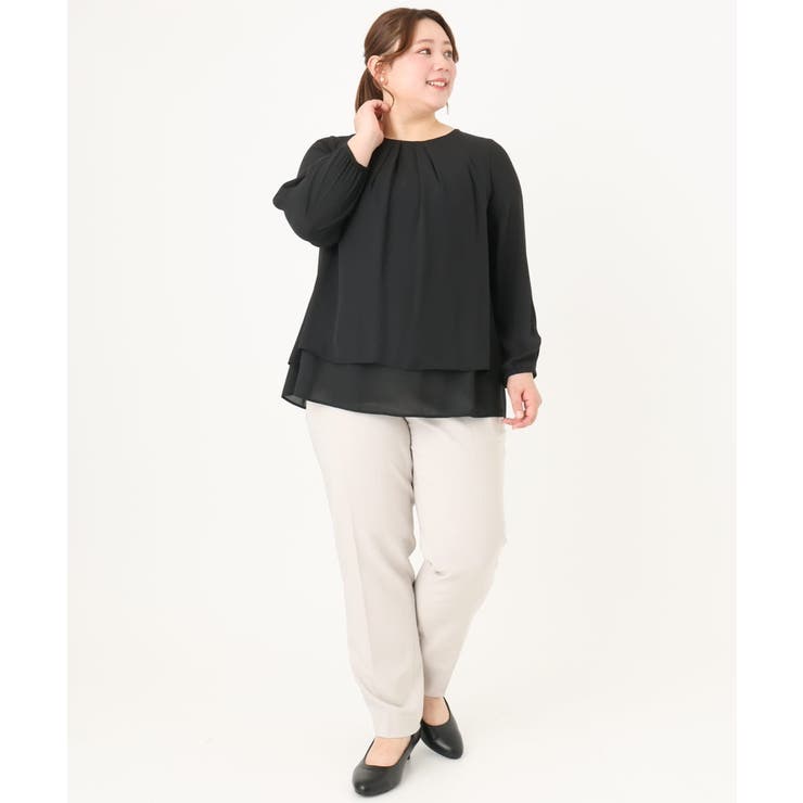 【大きいサイズ/11号サイズあり】2WAYジョーゼットブラウス | eur3 | 詳細画像24 