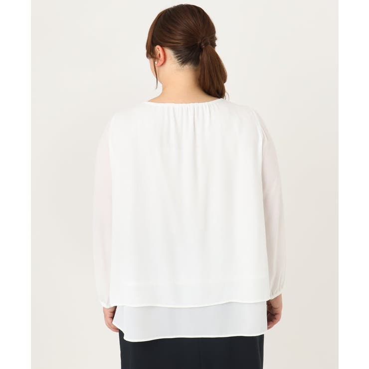 【大きいサイズ/11号サイズあり】2WAYジョーゼットブラウス | eur3 | 詳細画像5 