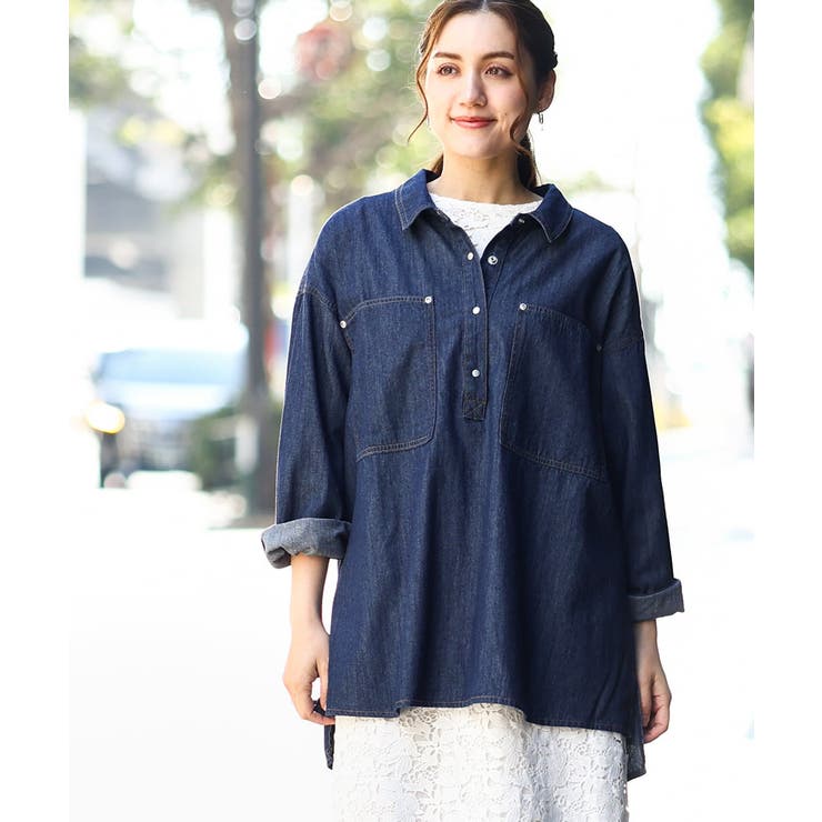 【大きいサイズ】プルオーバーシャツ | eur3 | 詳細画像1 