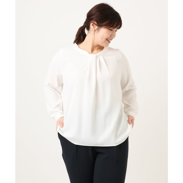 【大きいサイズ/11号サイズあり】ジョーゼットタックブラウス | eur3 | 詳細画像25 