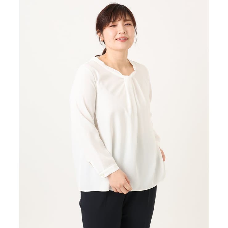 【大きいサイズ/11号サイズあり】ジョーゼットタックブラウス | eur3 | 詳細画像26 