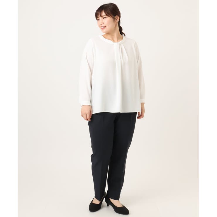 【大きいサイズ/11号サイズあり】ジョーゼットタックブラウス | eur3 | 詳細画像28 