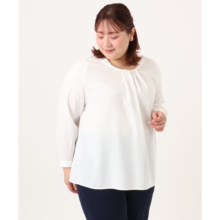 【大きいサイズ/11号サイズあり】ジョーゼットタックブラウス | eur3 | 詳細画像31 