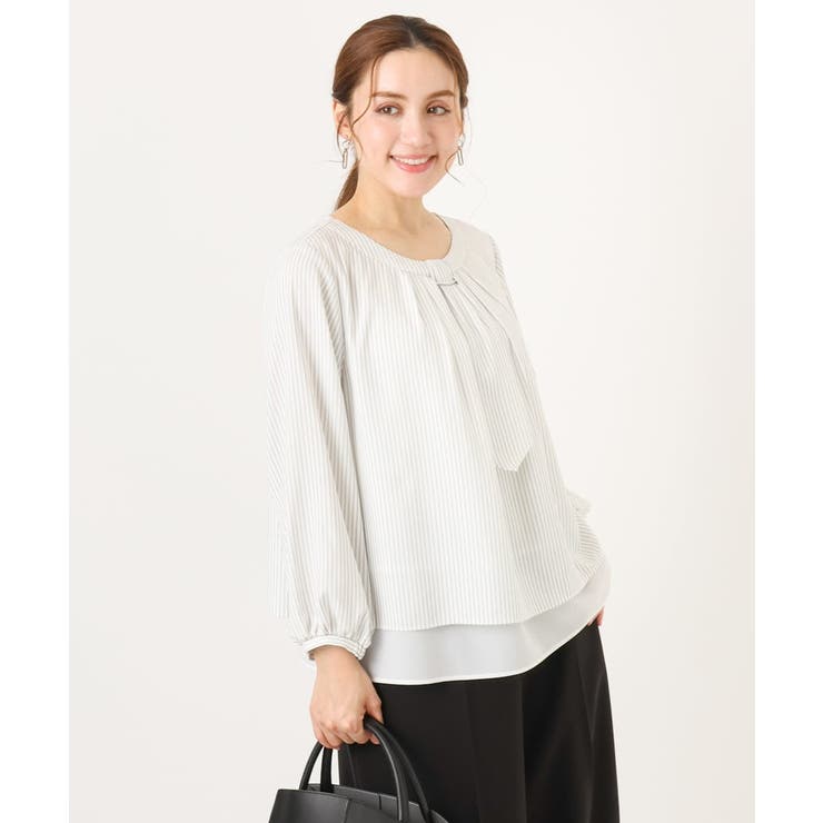 アイボリー(80) | 【大きいサイズ/11号サイズあり】マルチWAYブラウス | eur3