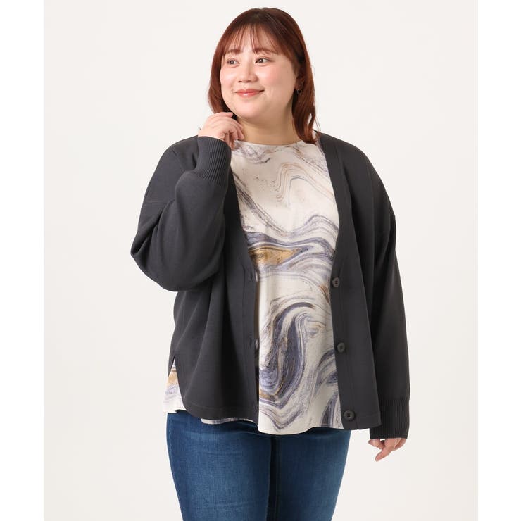 【大きいサイズ】アブストラクトプリントブラウス | eur3 | 詳細画像11 