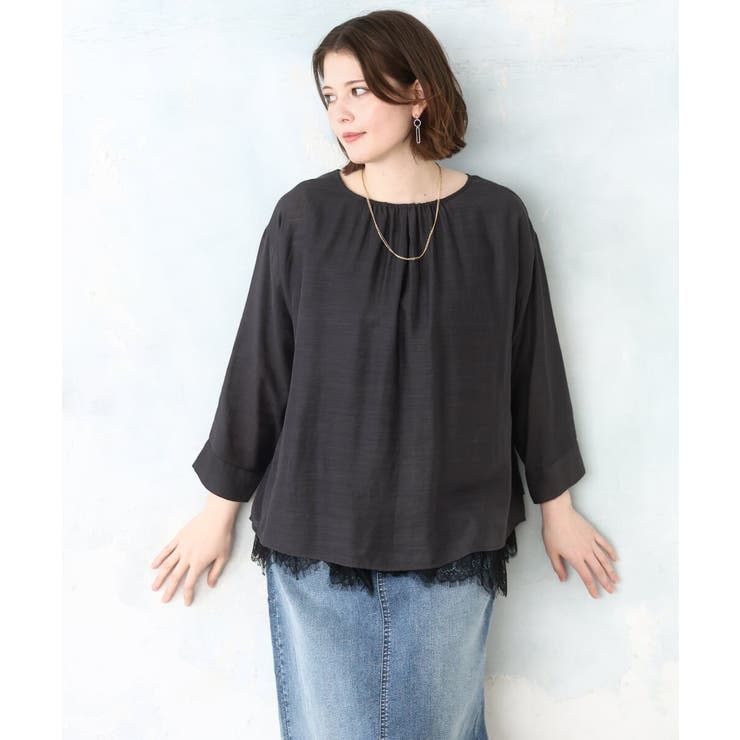 【大きいサイズ】ドロップショルダーブラウス | eur3 | 詳細画像17 