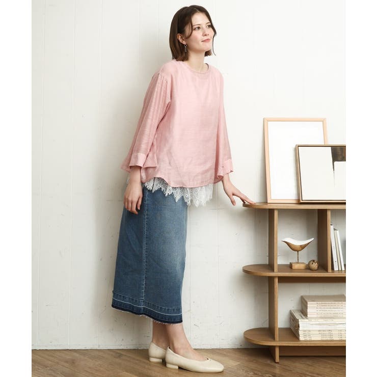 【大きいサイズ】ドロップショルダーブラウス | eur3 | 詳細画像3 