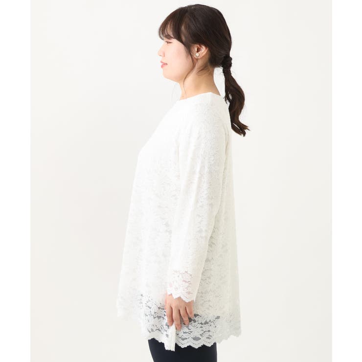 【大きいサイズ/11号サイズあり】リーフレースブラウス | eur3 | 詳細画像9 