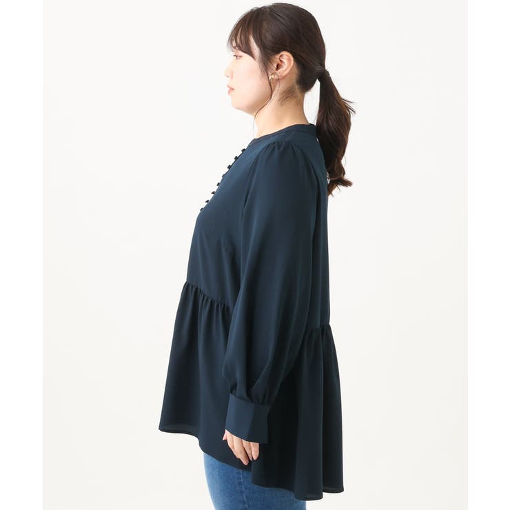 【大きいサイズ/11号サイズあり】ギャザー切り替えジョーゼットブラウス | eur3 | 詳細画像12 