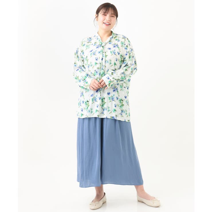 【大きいサイズ】【ロンシャン オールドコレクション】2WAYボウタイブラウス | eur3 | 詳細画像32 