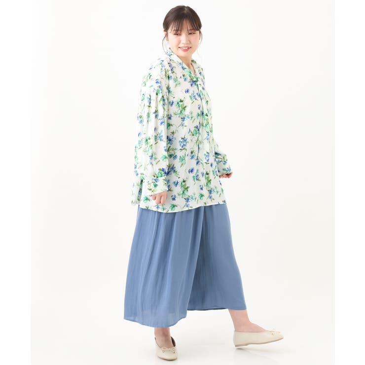 【大きいサイズ】【ロンシャン オールドコレクション】2WAYボウタイブラウス | eur3 | 詳細画像33 