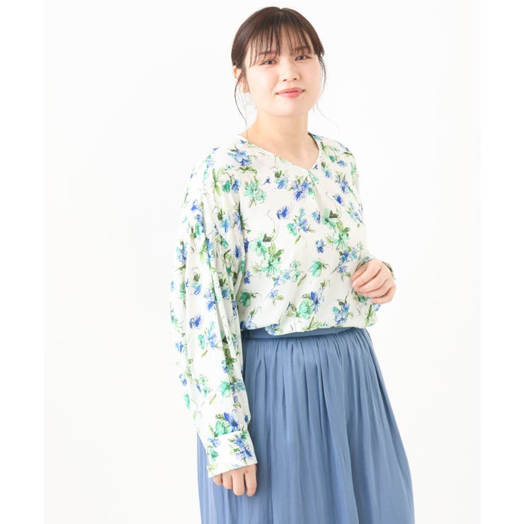 【大きいサイズ】【ロンシャン オールドコレクション】2WAYボウタイブラウス | eur3 | 詳細画像35 