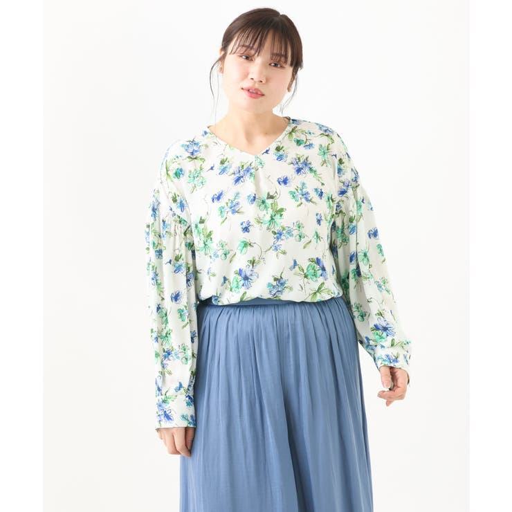 【大きいサイズ】【ロンシャン オールドコレクション】2WAYボウタイブラウス | eur3 | 詳細画像36 