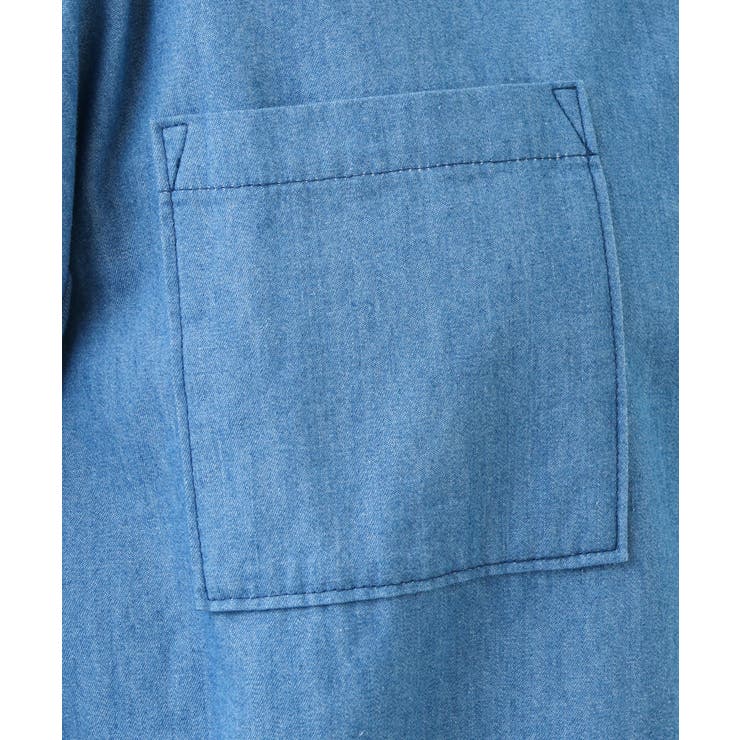 【大きいサイズ/11号サイズあり】パッチワーク風デニムシャツ eur3｜【大きいサイズ/11号サイズあり】2WAYパッチワーク風