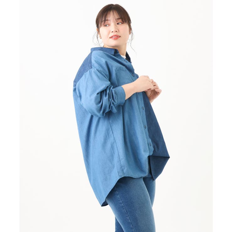★希少 Lサイズ★ BLUE BLUE デニムコート 比翼 衿リブ 日本製 黒 ☆希少 Lサイズ☆ BLUE BLUE デニムコート 比翼 衿リブ 日本製 黒