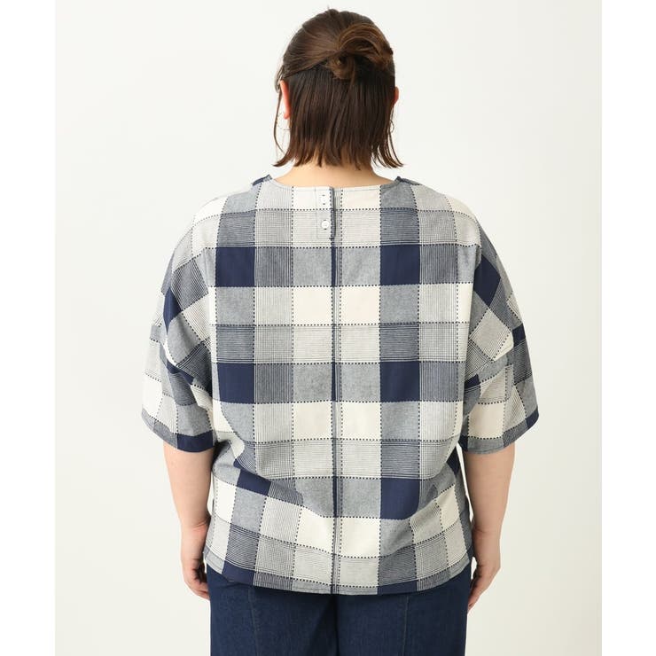 【大きいサイズ】パッチワーク風コットンブラウス | eur3 | 詳細画像11 