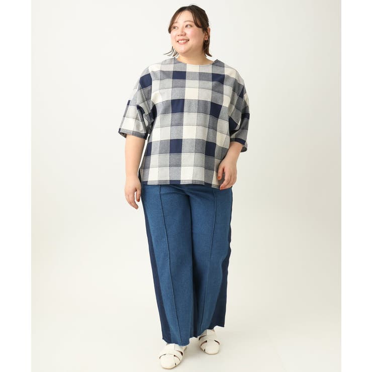 【大きいサイズ】パッチワーク風コットンブラウス | eur3 | 詳細画像18 