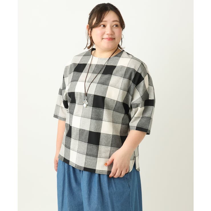 【大きいサイズ】パッチワーク風コットンブラウス | eur3 | 詳細画像20 