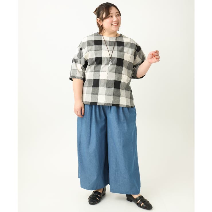 【大きいサイズ】パッチワーク風コットンブラウス | eur3 | 詳細画像22 