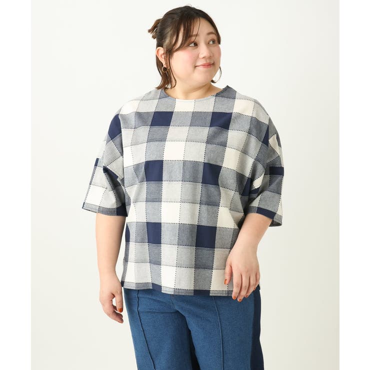 【大きいサイズ】パッチワーク風コットンブラウス | eur3 | 詳細画像8 