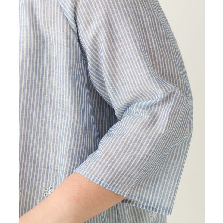 【大きいサイズ】シャーリング刺繍ブラウス | eur3 | 詳細画像11 