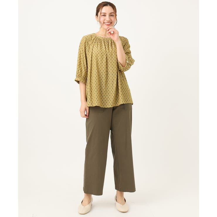 【大きいサイズ】プロバンスプリントブラウス | eur3 | 詳細画像4 