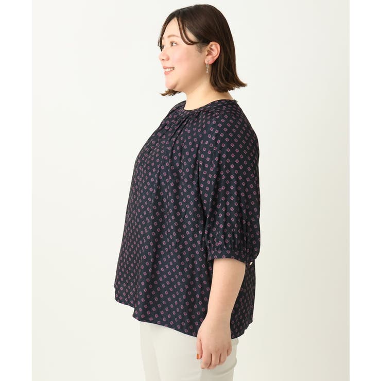 【大きいサイズ】プロバンスプリントブラウス | eur3 | 詳細画像6 