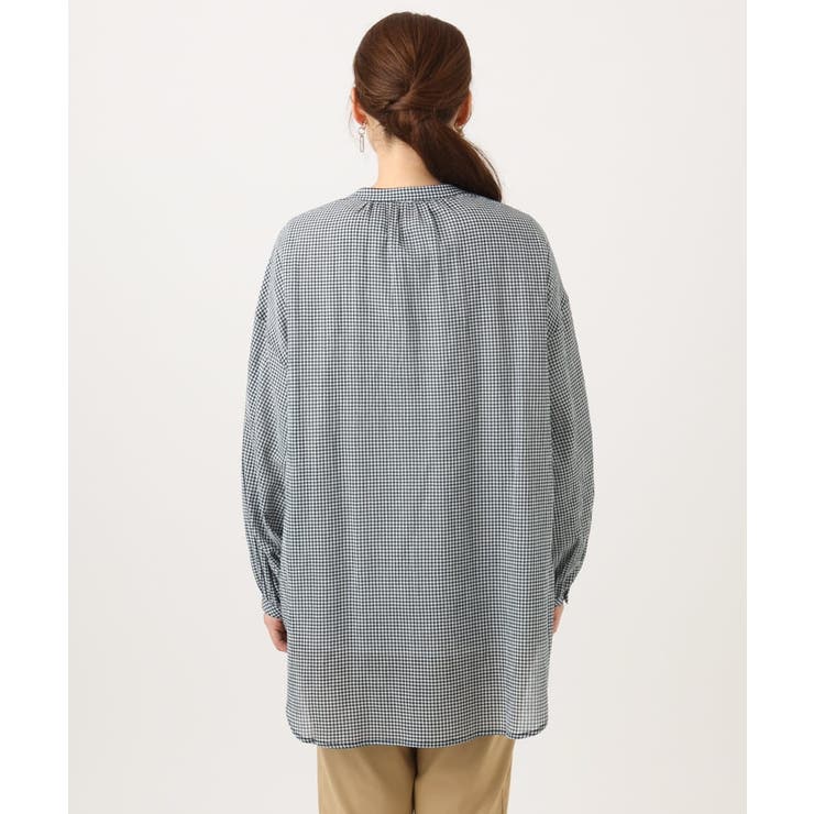 【大きいサイズ】バンドカラーコットンブラウス | eur3 | 詳細画像18 