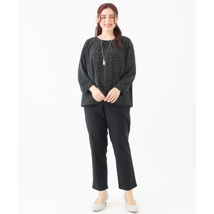 【大きいサイズ/11号サイズあり】サテンタックブラウス | eur3 | 詳細画像18 