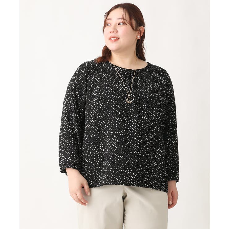 【大きいサイズ/11号サイズあり】サテンタックブラウス | eur3 | 詳細画像19 