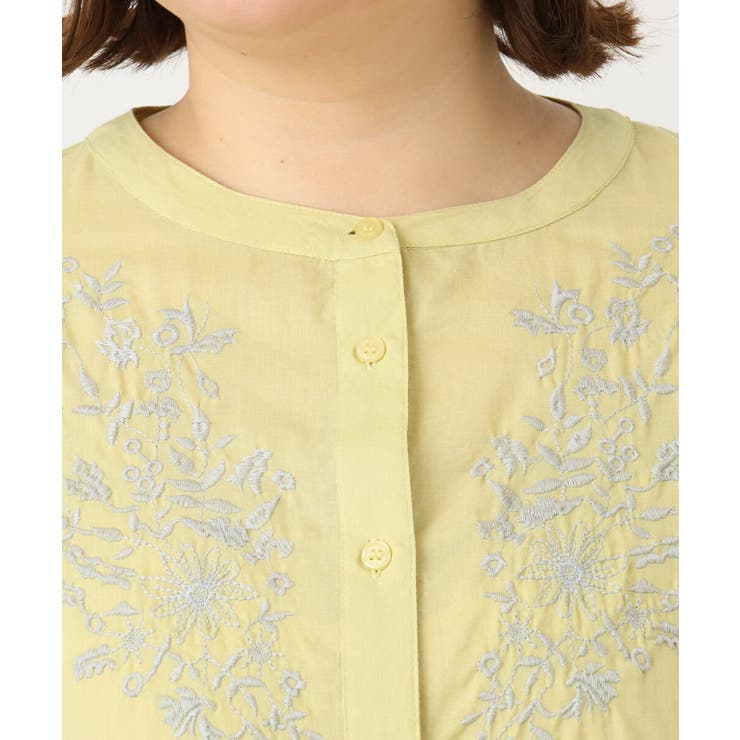 【大きいサイズ】フラワー刺繍ブラウス | eur3 | 詳細画像11 