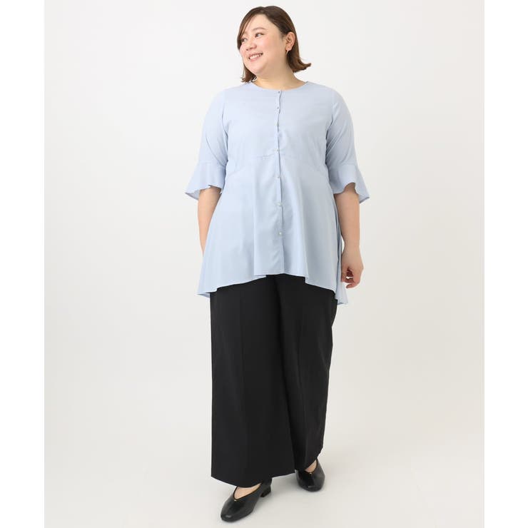 【大きいサイズ/11号サイズあり】Vネックペプラムブラウス | eur3 | 詳細画像16 