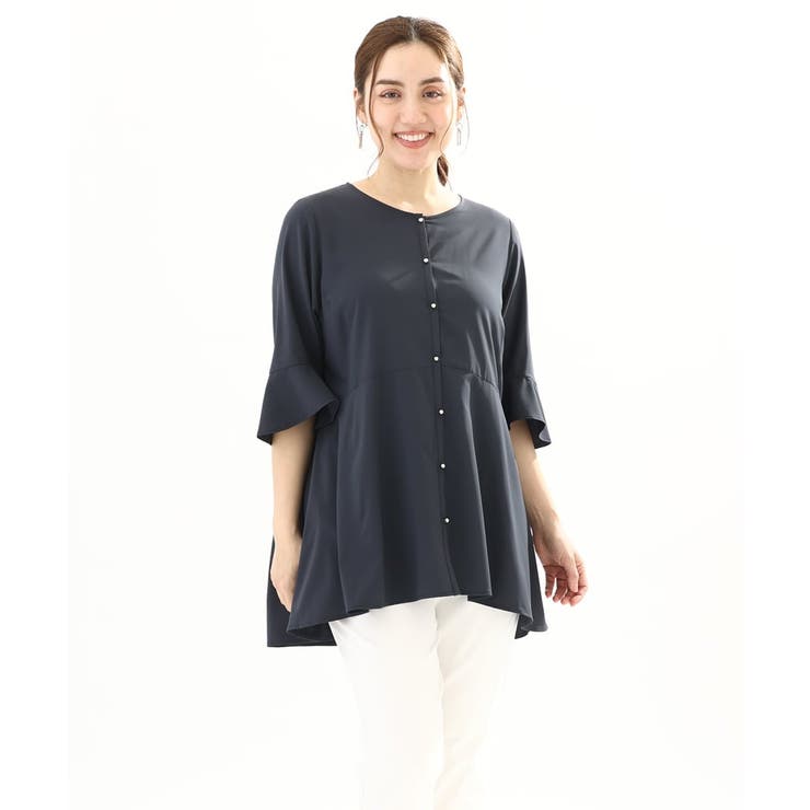 【大きいサイズ/11号サイズあり】Vネックペプラムブラウス | eur3 | 詳細画像17 