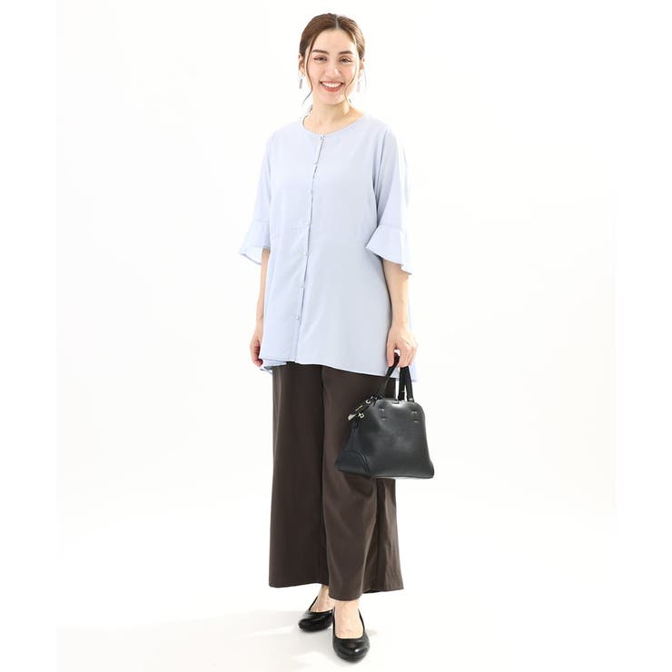 【大きいサイズ/11号サイズあり】Vネックペプラムブラウス | eur3 | 詳細画像3 