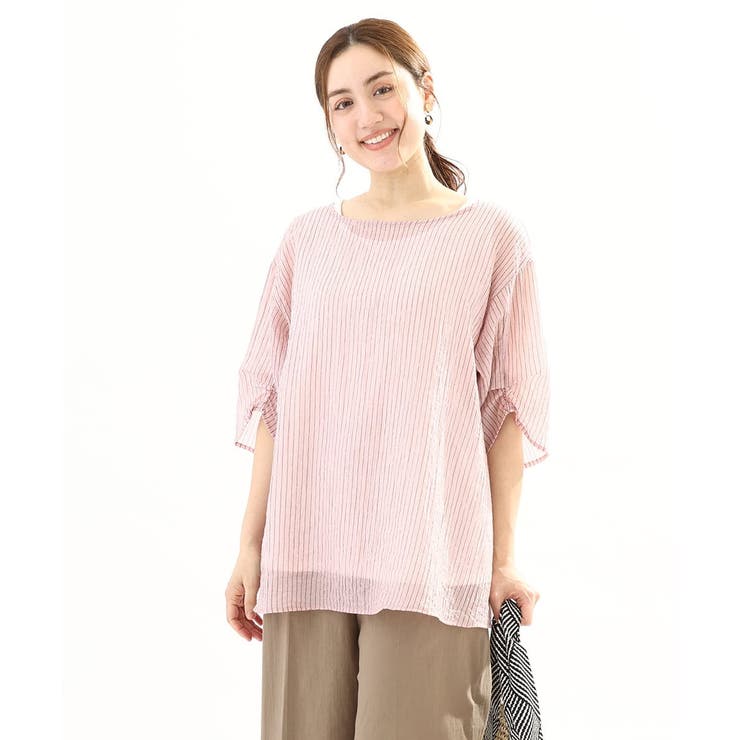 【大きいサイズ】シアーストライプタンクトップセット | eur3 | 詳細画像2 