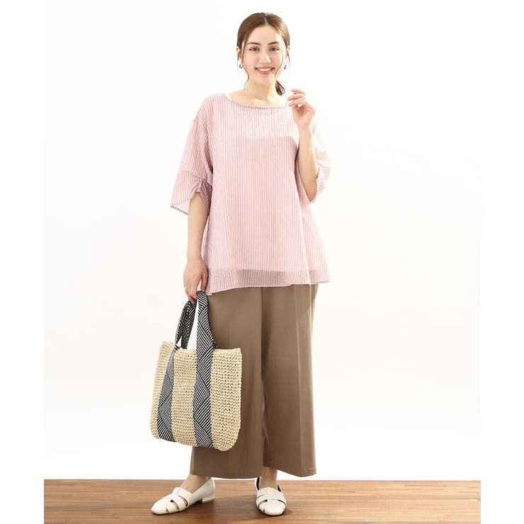 【大きいサイズ】シアーストライプタンクトップセット | eur3 | 詳細画像4 