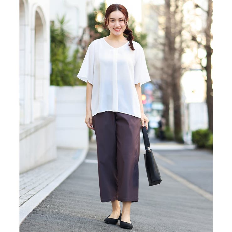 【大きいサイズ/11号サイズあり】Vネックフレアスリーブブラウス | eur3 | 詳細画像15 