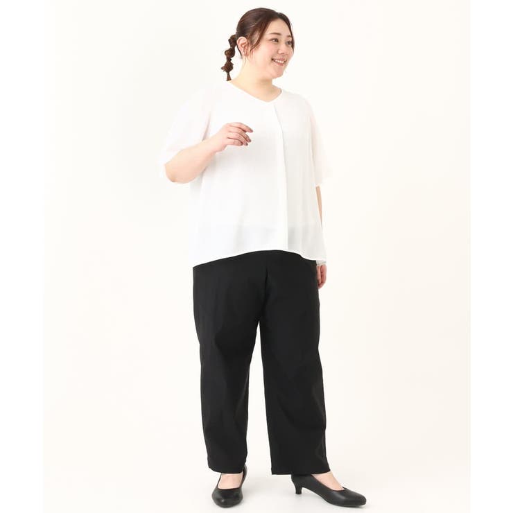 【大きいサイズ/11号サイズあり】Vネックフレアスリーブブラウス | eur3 | 詳細画像18 