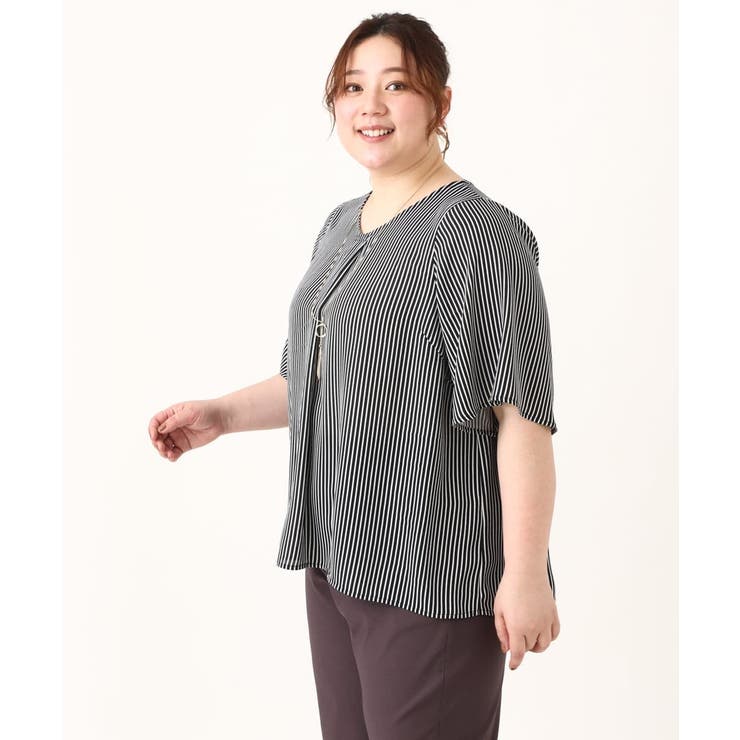 【大きいサイズ/11号サイズあり】Vネックフレアスリーブブラウス | eur3 | 詳細画像20 