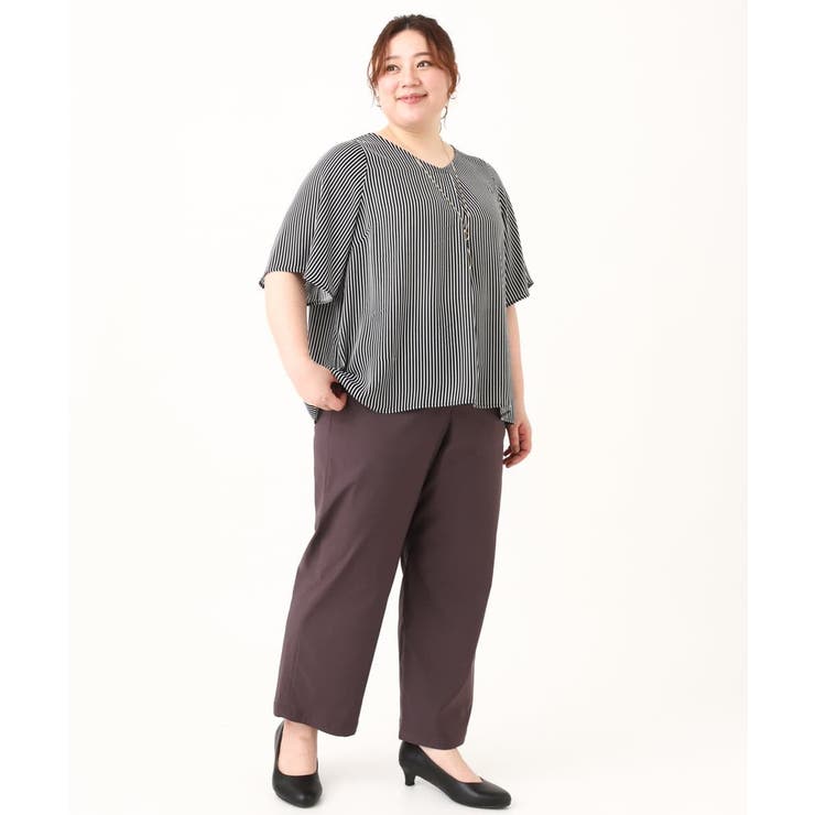 【大きいサイズ/11号サイズあり】Vネックフレアスリーブブラウス | eur3 | 詳細画像22 