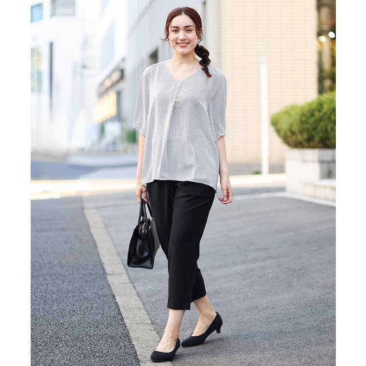 【大きいサイズ/11号サイズあり】Vネックフレアスリーブブラウス | eur3 | 詳細画像3 