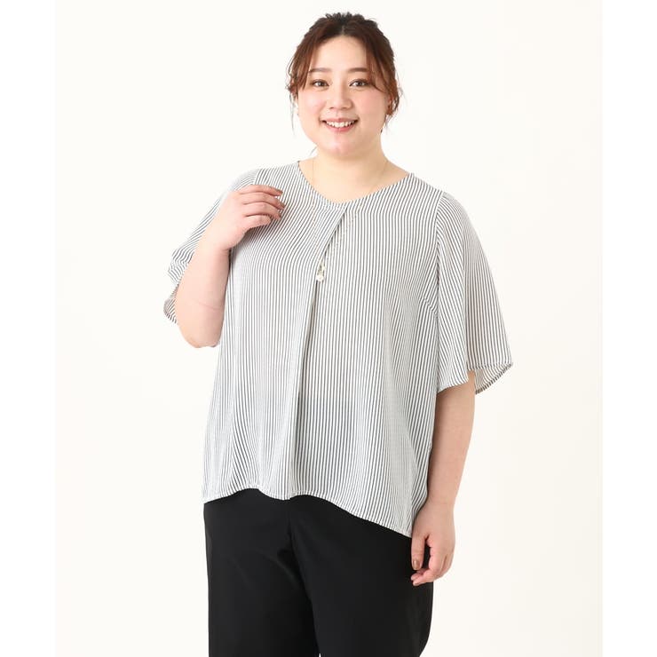 【大きいサイズ/11号サイズあり】Vネックフレアスリーブブラウス | eur3 | 詳細画像4 