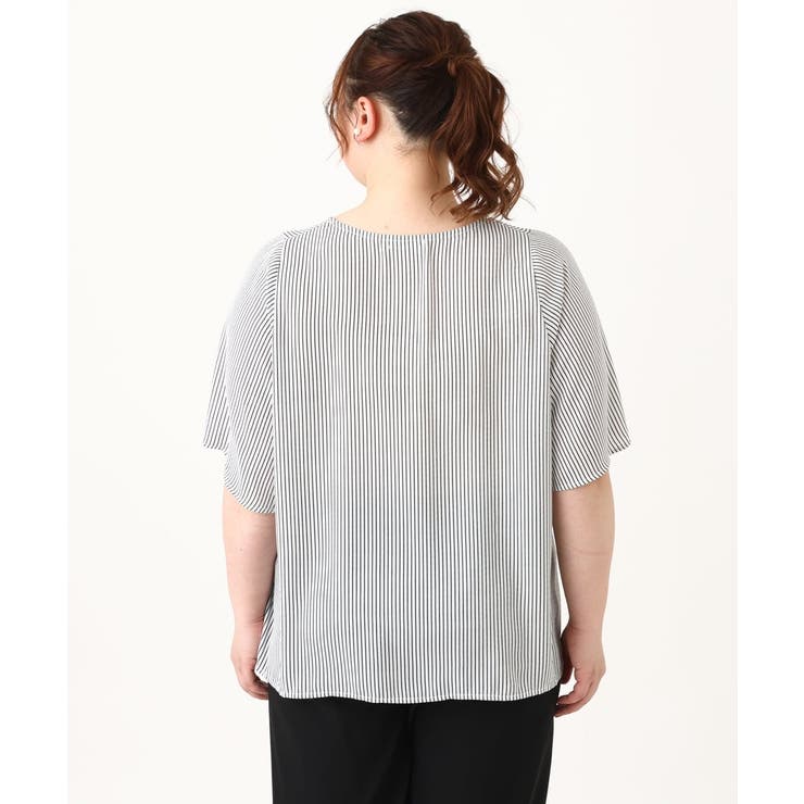 【大きいサイズ/11号サイズあり】Vネックフレアスリーブブラウス | eur3 | 詳細画像7 