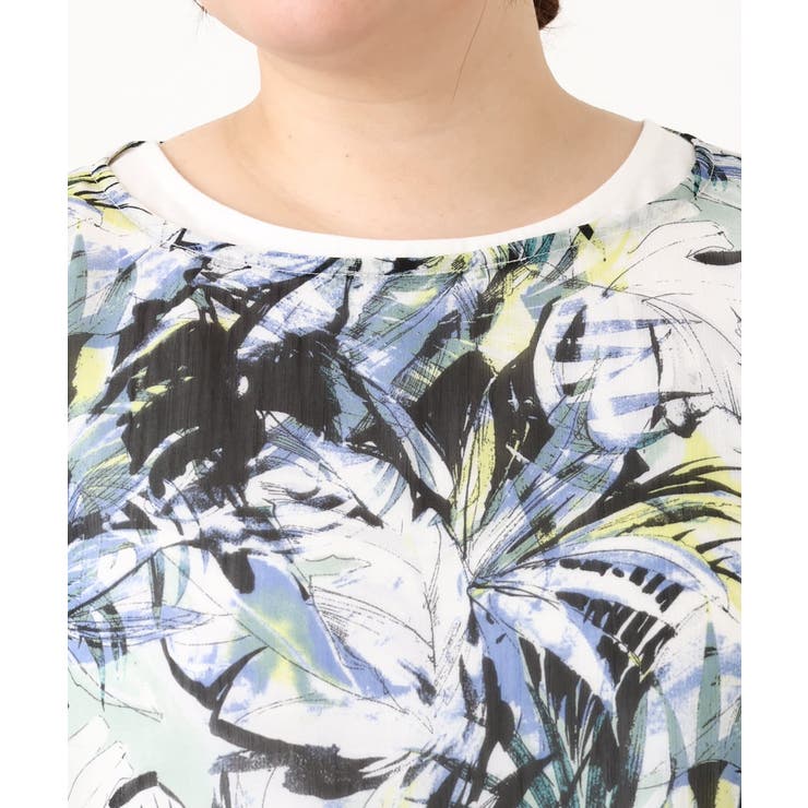 【大きいサイズ】リゾートプリントブラウス＋タンクトップセット | eur3 | 詳細画像12 