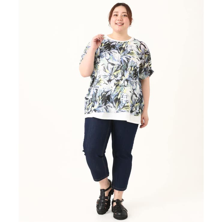 【大きいサイズ】リゾートプリントブラウス＋タンクトップセット | eur3 | 詳細画像24 