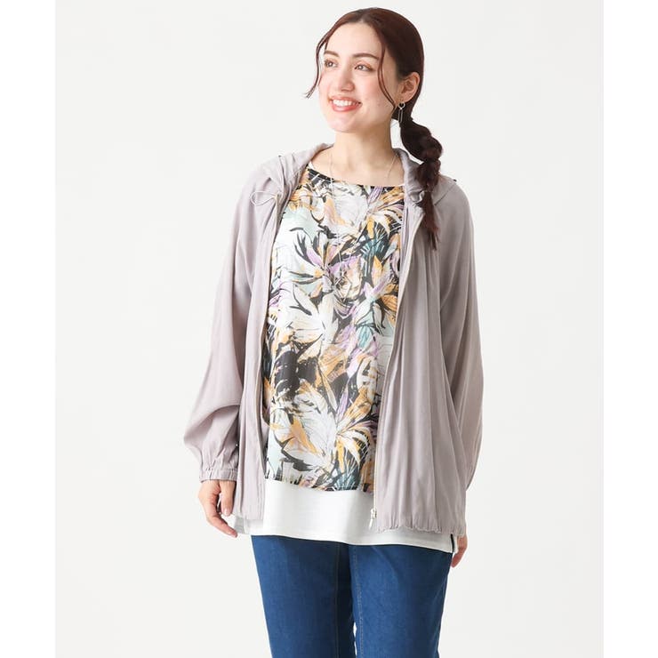 【大きいサイズ】リゾートプリントブラウス＋タンクトップセット | eur3 | 詳細画像28 