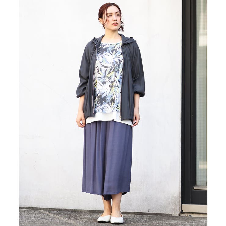 【大きいサイズ】リゾートプリントブラウス＋タンクトップセット | eur3 | 詳細画像5 