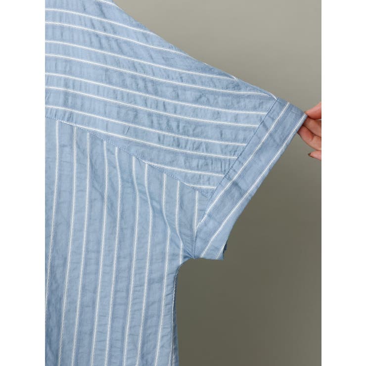 【大きいサイズ】ドビーストライプチュニックブラウス | eur3 | 詳細画像12 