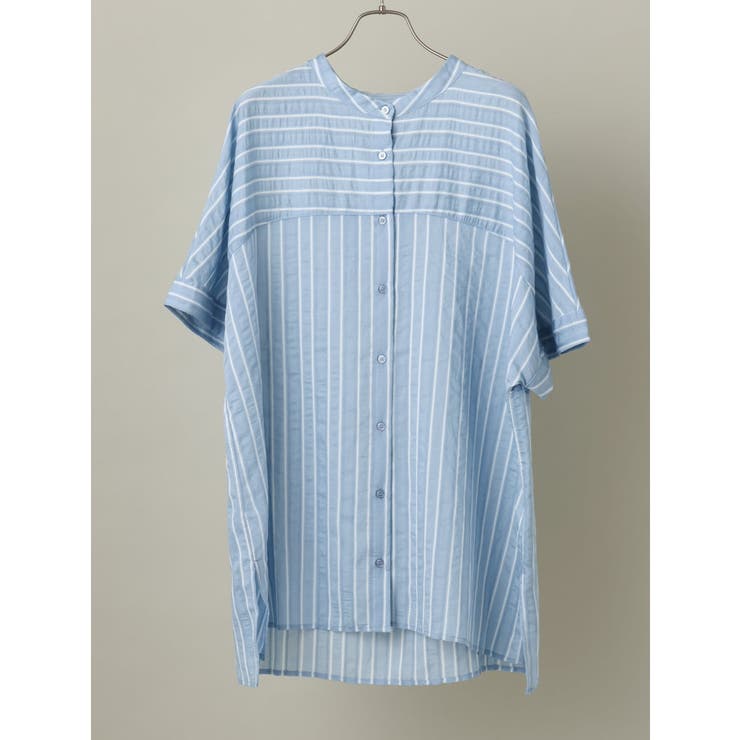 【大きいサイズ】ドビーストライプチュニックブラウス | eur3 | 詳細画像8 