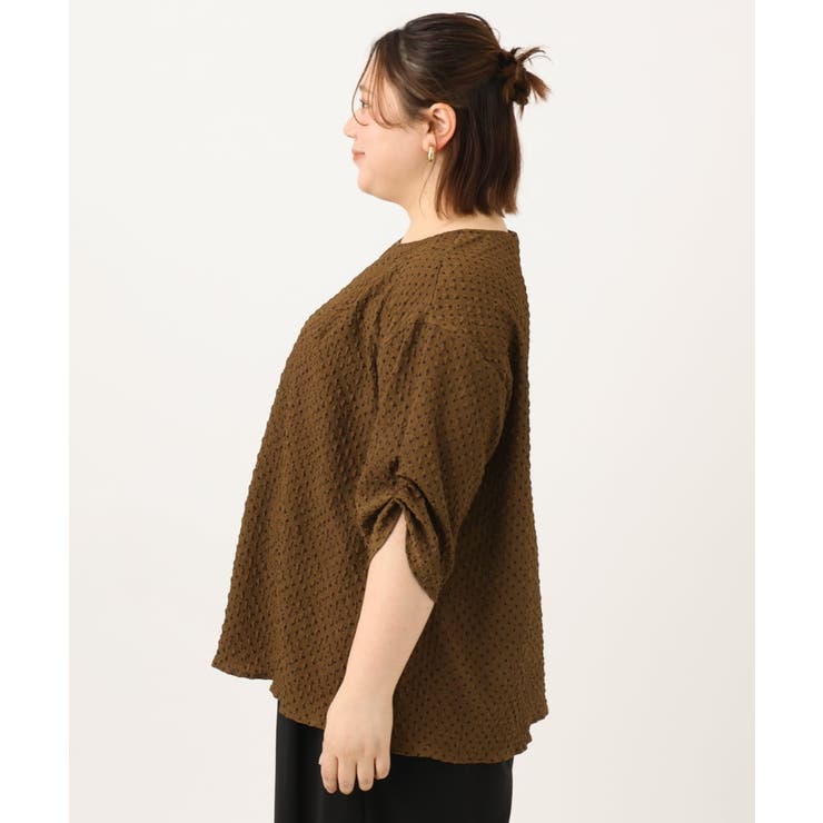 【大きいサイズ】エンボスドットブラウス | eur3 | 詳細画像11 